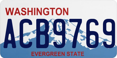 WA license plate ACB9769