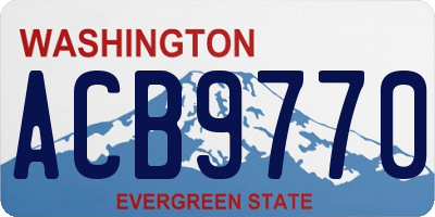WA license plate ACB9770