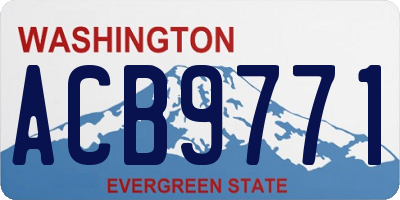 WA license plate ACB9771