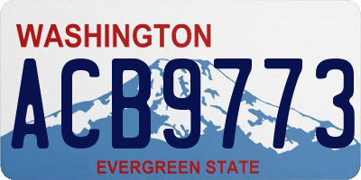 WA license plate ACB9773