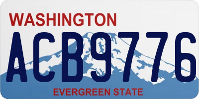 WA license plate ACB9776