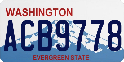 WA license plate ACB9778