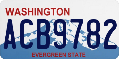 WA license plate ACB9782