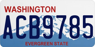 WA license plate ACB9785