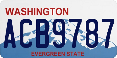 WA license plate ACB9787