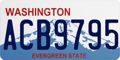WA license plate ACB9795