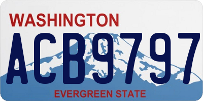 WA license plate ACB9797