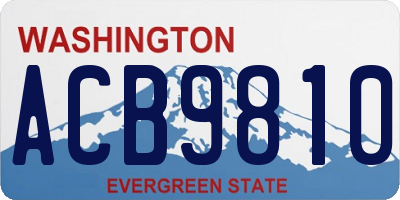 WA license plate ACB9810