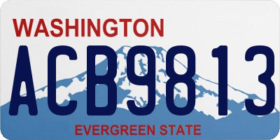 WA license plate ACB9813