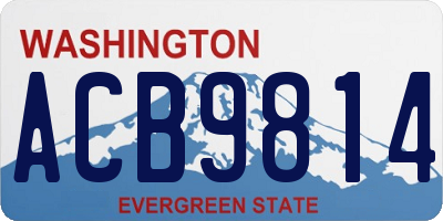 WA license plate ACB9814