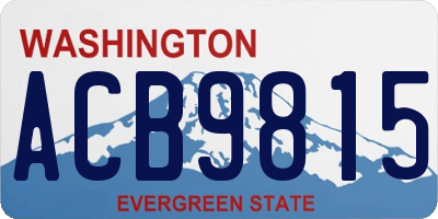 WA license plate ACB9815