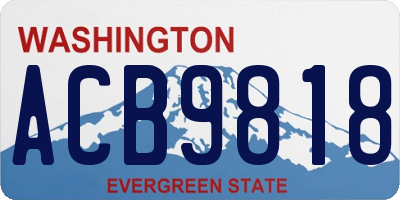 WA license plate ACB9818