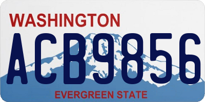 WA license plate ACB9856
