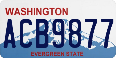 WA license plate ACB9877