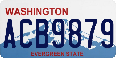 WA license plate ACB9879