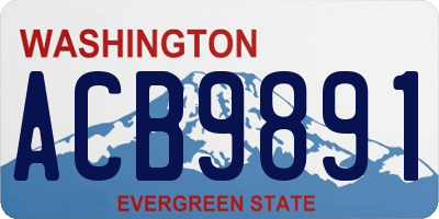 WA license plate ACB9891