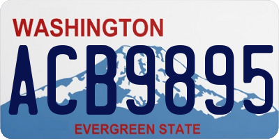 WA license plate ACB9895