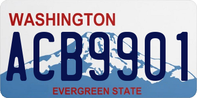 WA license plate ACB9901
