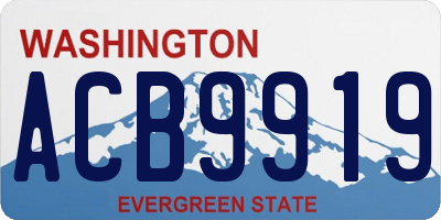 WA license plate ACB9919