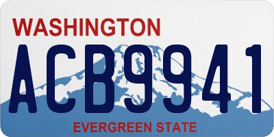 WA license plate ACB9941