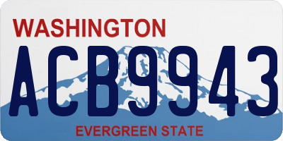 WA license plate ACB9943