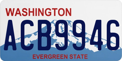 WA license plate ACB9946