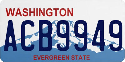 WA license plate ACB9949