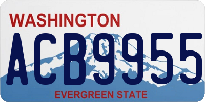 WA license plate ACB9955