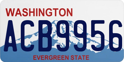 WA license plate ACB9956