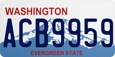 WA license plate ACB9959