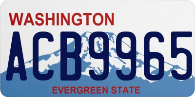 WA license plate ACB9965