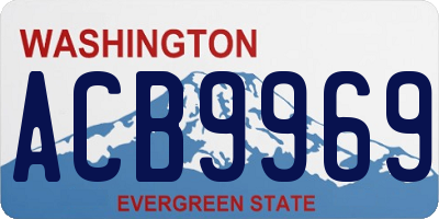 WA license plate ACB9969