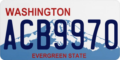 WA license plate ACB9970