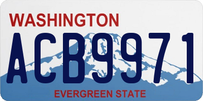 WA license plate ACB9971