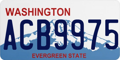 WA license plate ACB9975