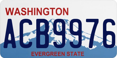 WA license plate ACB9976