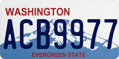 WA license plate ACB9977