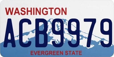 WA license plate ACB9979
