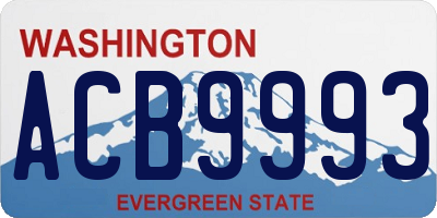 WA license plate ACB9993