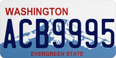 WA license plate ACB9995