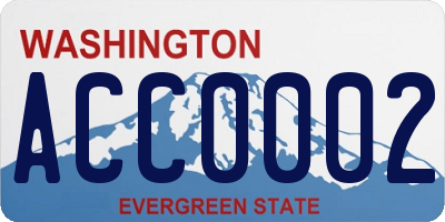 WA license plate ACC0002