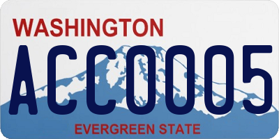 WA license plate ACC0005