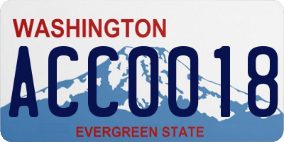WA license plate ACC0018