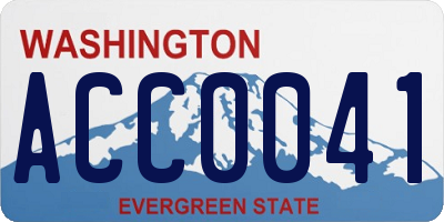 WA license plate ACC0041