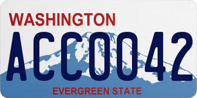 WA license plate ACC0042
