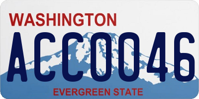 WA license plate ACC0046