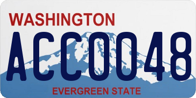 WA license plate ACC0048