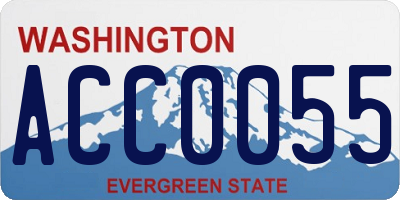 WA license plate ACC0055