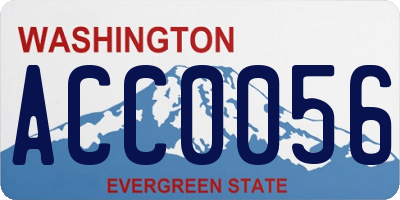 WA license plate ACC0056