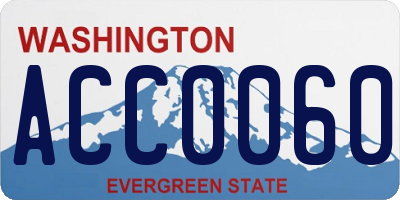 WA license plate ACC0060